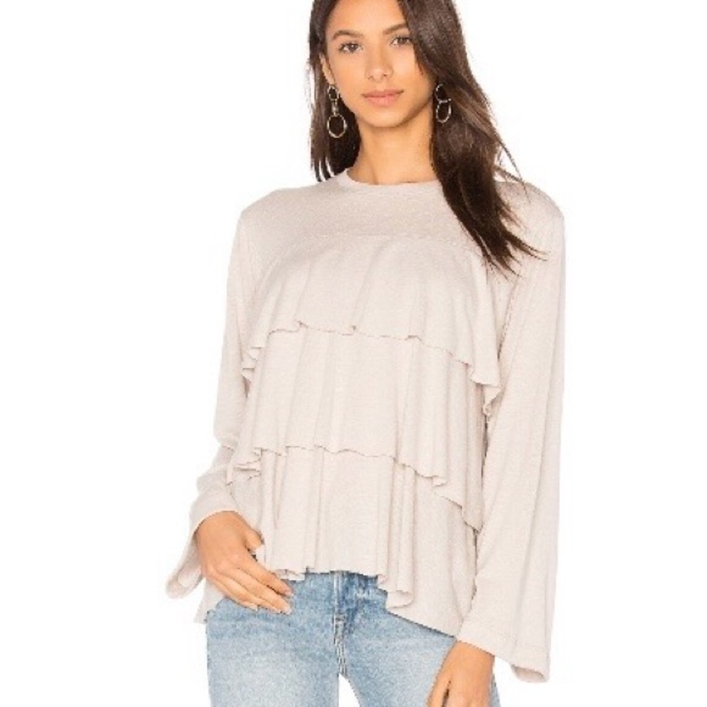 David Lerner Cream Layered Blouse